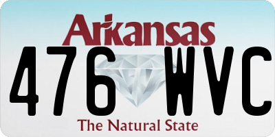 AR license plate 476WVC