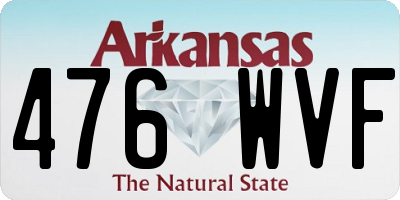 AR license plate 476WVF