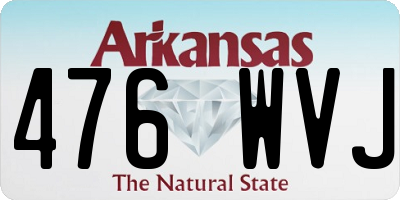 AR license plate 476WVJ