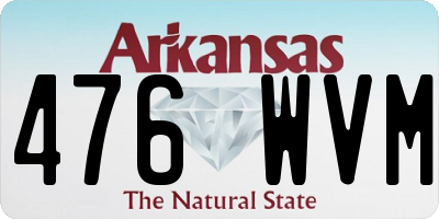 AR license plate 476WVM