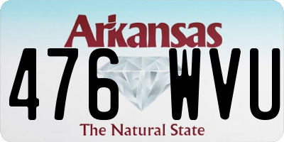 AR license plate 476WVU