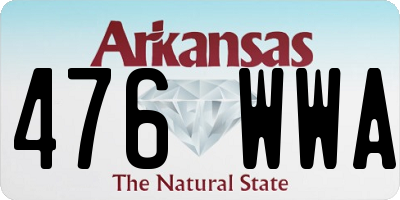 AR license plate 476WWA