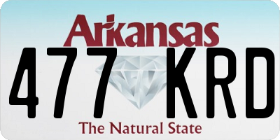 AR license plate 477KRD