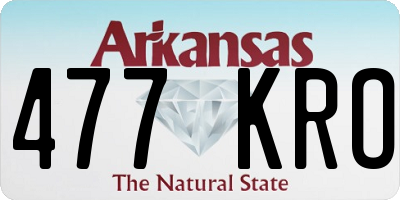 AR license plate 477KRO