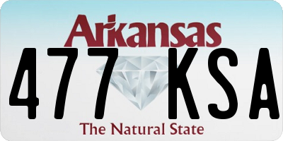 AR license plate 477KSA