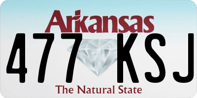 AR license plate 477KSJ