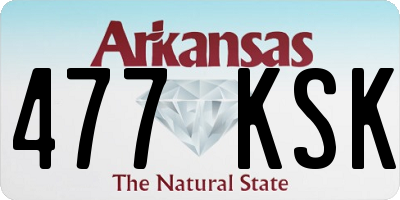 AR license plate 477KSK