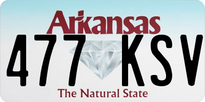 AR license plate 477KSV