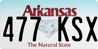 AR license plate 477KSX