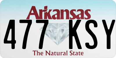 AR license plate 477KSY