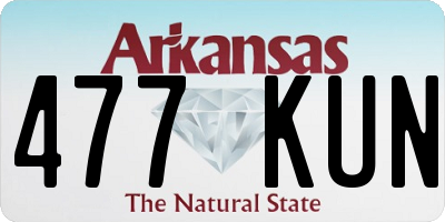 AR license plate 477KUN