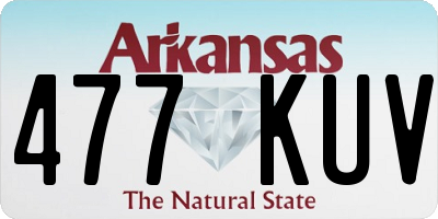 AR license plate 477KUV
