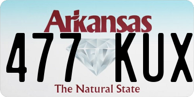 AR license plate 477KUX