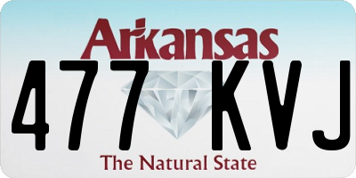 AR license plate 477KVJ