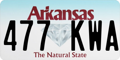 AR license plate 477KWA