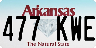 AR license plate 477KWE