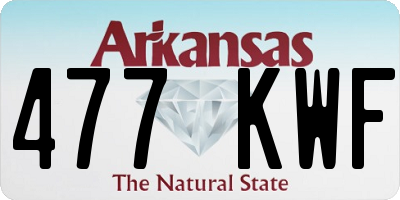AR license plate 477KWF