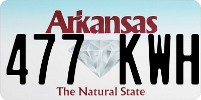 AR license plate 477KWH