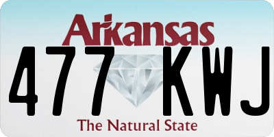 AR license plate 477KWJ