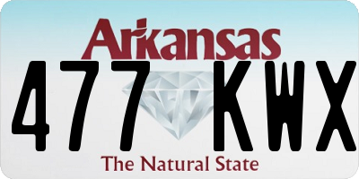 AR license plate 477KWX