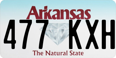 AR license plate 477KXH