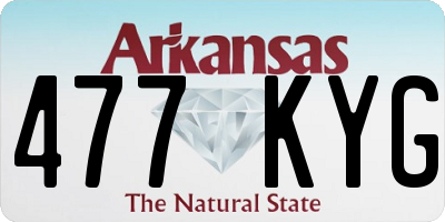 AR license plate 477KYG