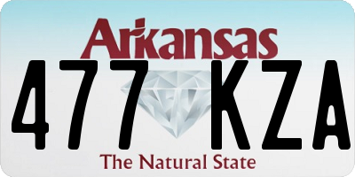 AR license plate 477KZA