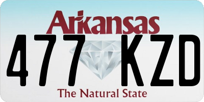 AR license plate 477KZD