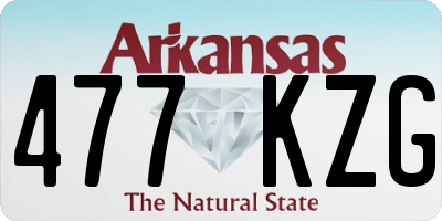 AR license plate 477KZG