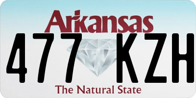 AR license plate 477KZH