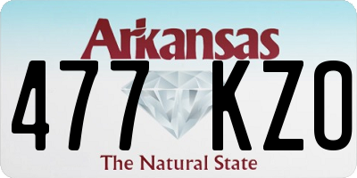 AR license plate 477KZO
