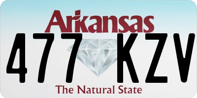 AR license plate 477KZV