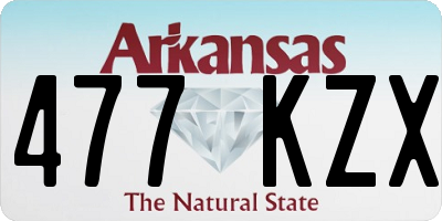 AR license plate 477KZX