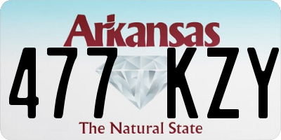 AR license plate 477KZY