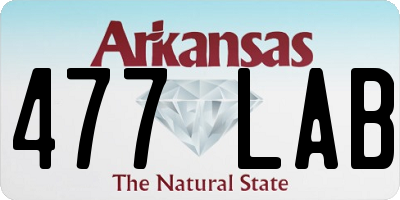 AR license plate 477LAB