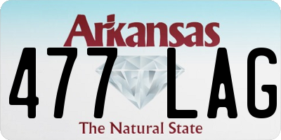 AR license plate 477LAG