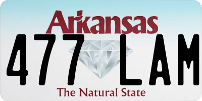AR license plate 477LAM