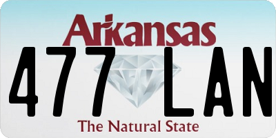 AR license plate 477LAN