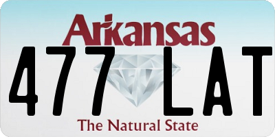 AR license plate 477LAT