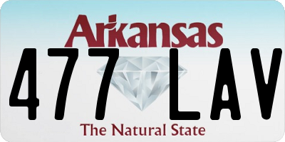 AR license plate 477LAV