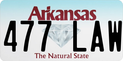 AR license plate 477LAW