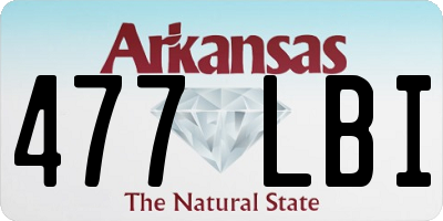 AR license plate 477LBI