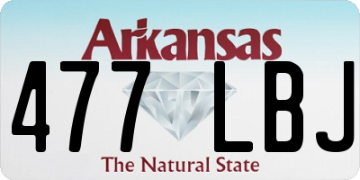 AR license plate 477LBJ