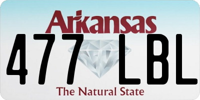 AR license plate 477LBL