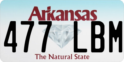 AR license plate 477LBM