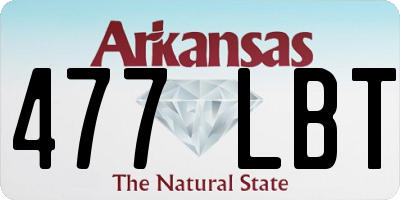 AR license plate 477LBT