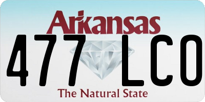 AR license plate 477LCO