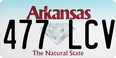 AR license plate 477LCV