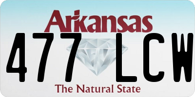 AR license plate 477LCW