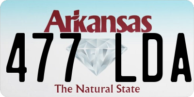 AR license plate 477LDA